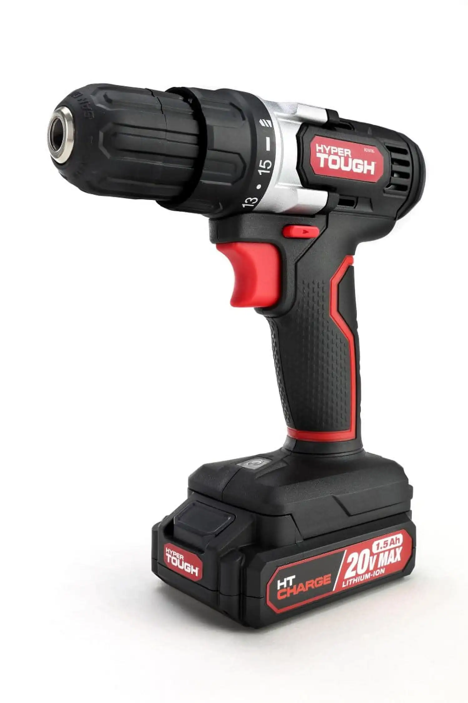 Hyper Tough 20V Max Lithium-Ion Cordless Drill, Variable Speed with 1.5Ah Lithium-Ion Battery & Charger
Hyper Tough 20V Max Lithium-Ion Cordless Drill, Variable Speed with 1.5Ah Lithium-Ion Battery & Charger