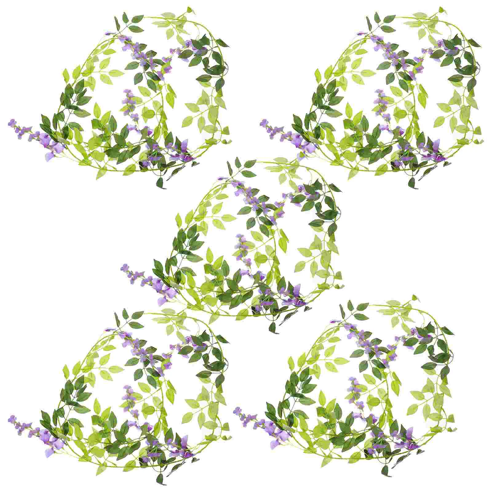 5Pcs Artificial Flowers Garland Wisteria Vine Artificial Hanging Flowers Plants Greenery Fake Leaf Garland
5Pcs Artificial Flowers Garland Wisteria Vine Artificial Hanging Flowers Plants Greenery Fake Leaf Garland