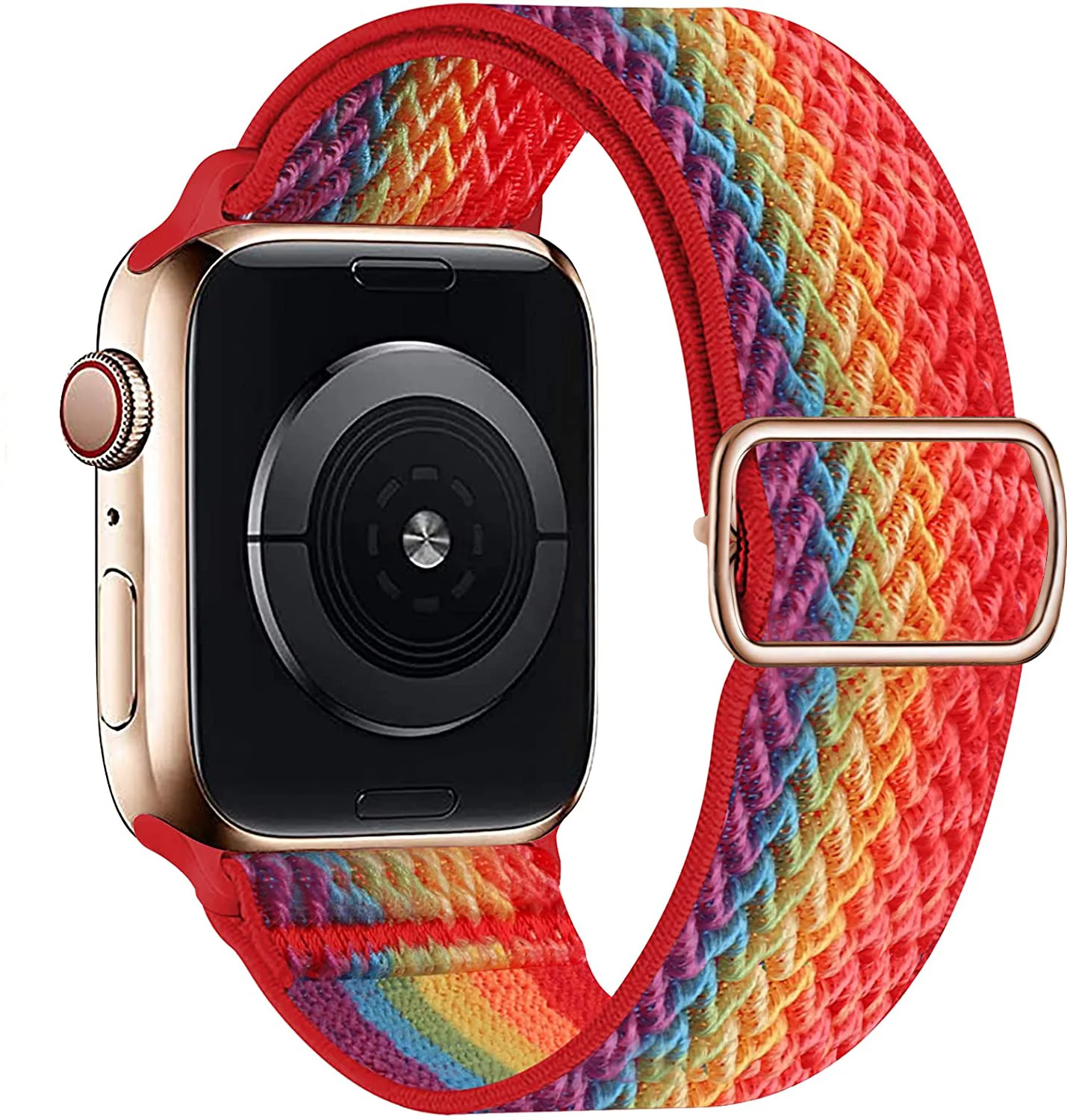 Ремешок нейлоновый для Apple Watch band 44 мм 40 браслет смарт-часов iWatch Series 5 4 SE 6 7 45 мм/41 42