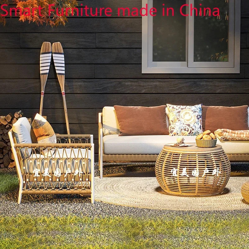 Customized outdoor sofa, patio combination, outdoor waterproof sunscreen, balcony, casual living room, sun room, 
Customized outdoor sofa, patio combination, outdoor waterproof sunscreen, balcony, casual living room, sun room,