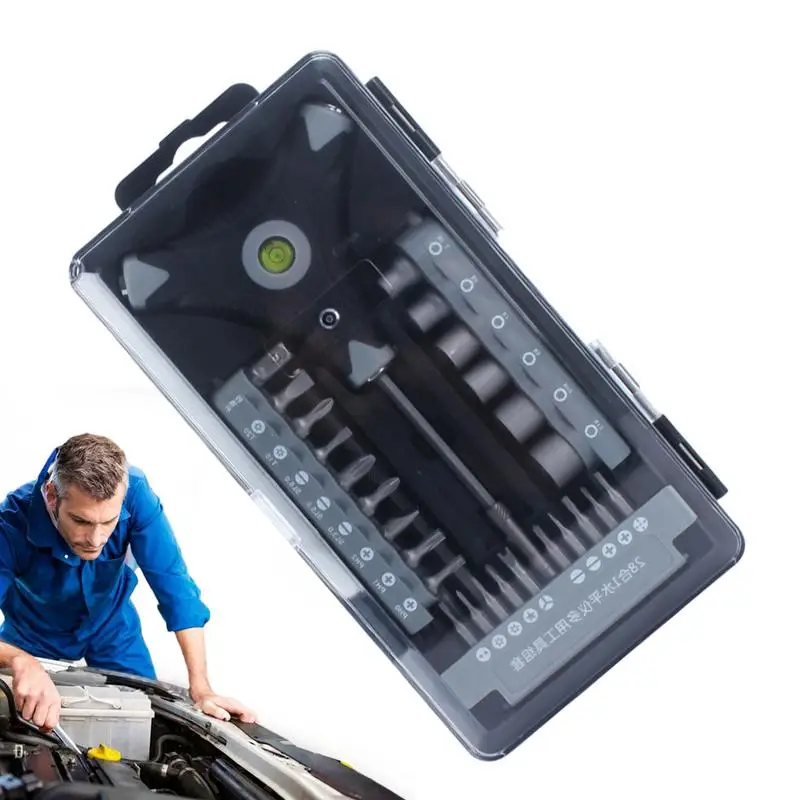 Spirit Level Screwdriver 28-in-1 Socket Tool Set Magnetic Screwdrivers Manual Screwdriver Tool Set Mechanic Screwdriver Set For
Spirit Level Screwdriver 28-in-1 Socket Tool Set Magnetic Screwdrivers Manual Screwdriver Tool Set Mechanic Screwdriver Set For
