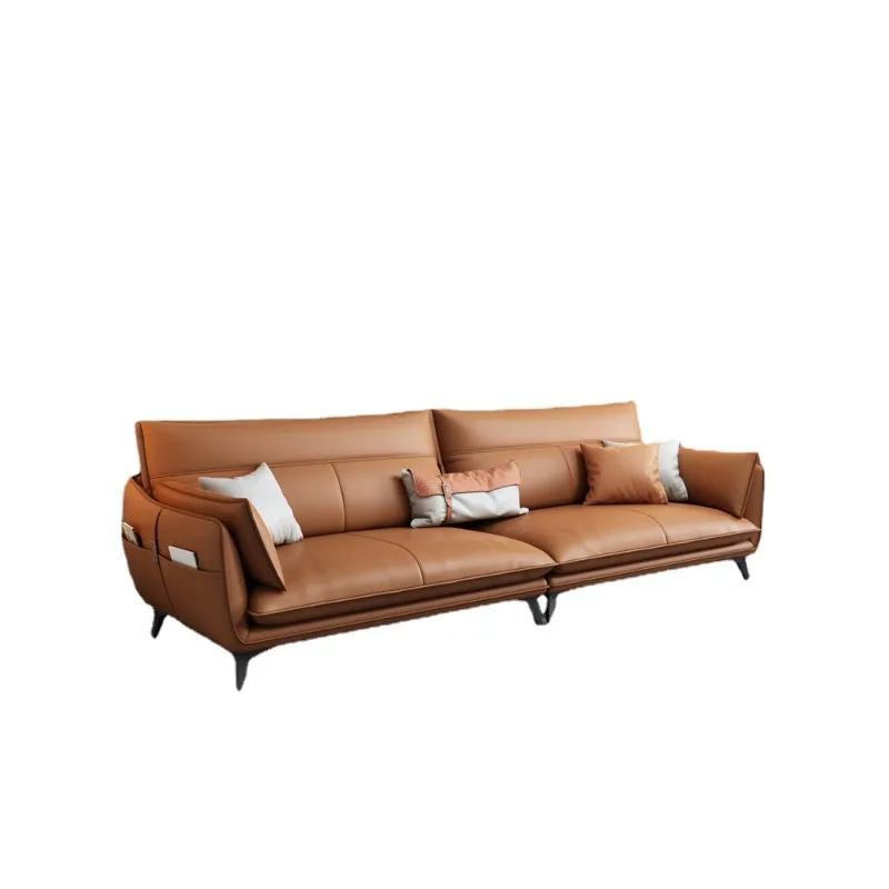 Simple Leather Sofa Italian First Layer Cowhide Nordic Living Room Concubine Leather Sofa home furniture
Simple Leather Sofa Italian First Layer Cowhide Nordic Living Room Concubine Leather Sofa home furniture