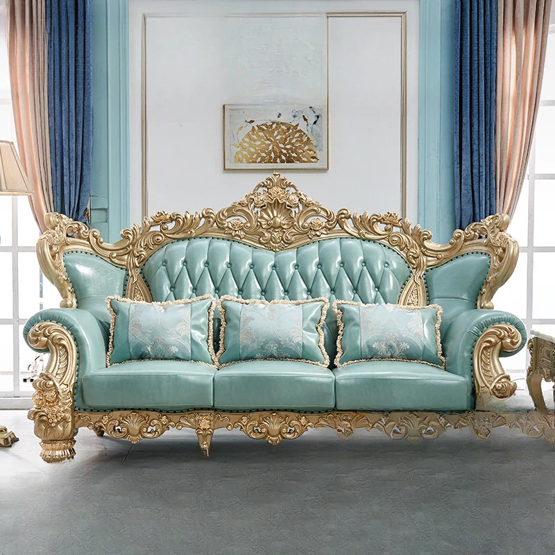 Leather sofa combined with living room on the first floor of cowhide champagne gold leather sofa
Leather sofa combined with living room on the first floor of cowhide champagne gold leather sofa