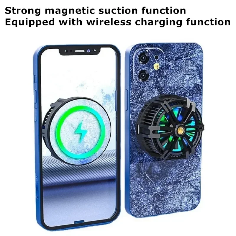 

X13 Mobile Phone Magnetic Semiconductor Cooling Fan Radiator for PUBG Game Cooler with Wireless Charger Function Cool Heat Sink