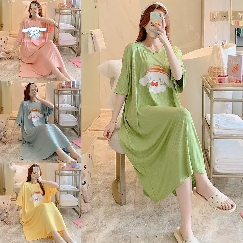 New Cute MINISO Anime Cinnamoroll Plus Size Nightdress Cartoon Summer Loose Homewear Kawaii Casual Maternity Pajamas Girl Gift
New Cute MINISO Anime Cinnamoroll Plus Size Nightdress Cartoon Summer Loose Homewear Kawaii Casual Maternity Pajamas Girl Gift