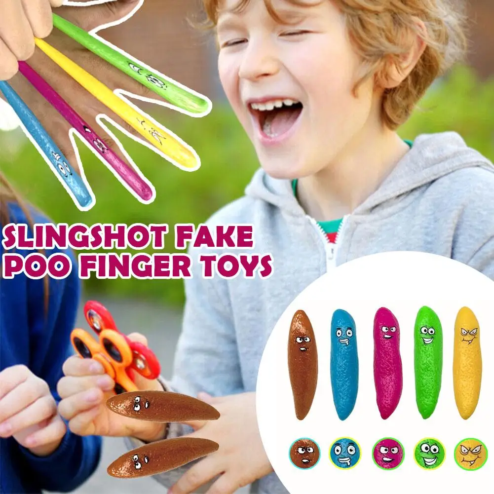 

Prank Catapult Poop Finger Toy Ejection Slingshots Toy Relief Tpr Pressure Toy Adult Favor Novelty Poo Party Kids 1pcs Q2t6