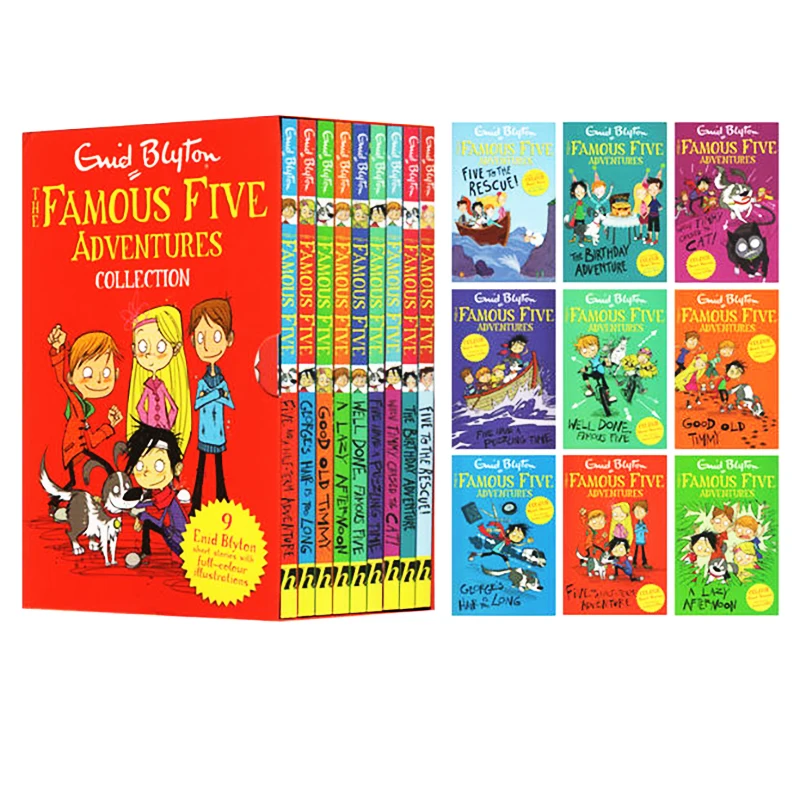 9 книг/набор Enid Blyton коллекция знаменитых пяти приключений детская книга с картинками на английском языке детективные истории новые книги
9 книг/набор Enid Blyton коллекция знаменитых пяти приключений детская книга с картинками на английском языке детективные истории новые книги