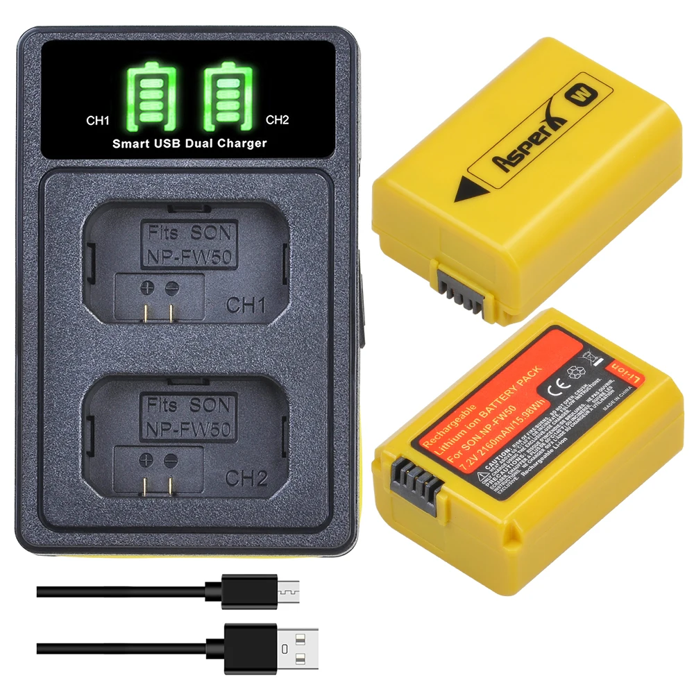Аккумулятор NP-FW50 NP FW50 + двойное зарядное устройство USB со светодиодной подсветкой для Sony A6000 A6400 A6300 A6500 A7 A7II A7RII A7SII A7S A7S2 A7R
Аккумулятор NP-FW50 NP FW50 + двойное зарядное устройство USB со светодиодной подсветкой для Sony A6000 A6400 A6300 A6500 A7 A7II A7RII A7SII A7S A7S2 A7R