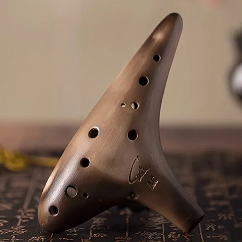 

12 Holes Base Ocarina Pottery Orff Instruments Alto Tone C Ocarina of Time Professional Musical Instrumentation Accessories