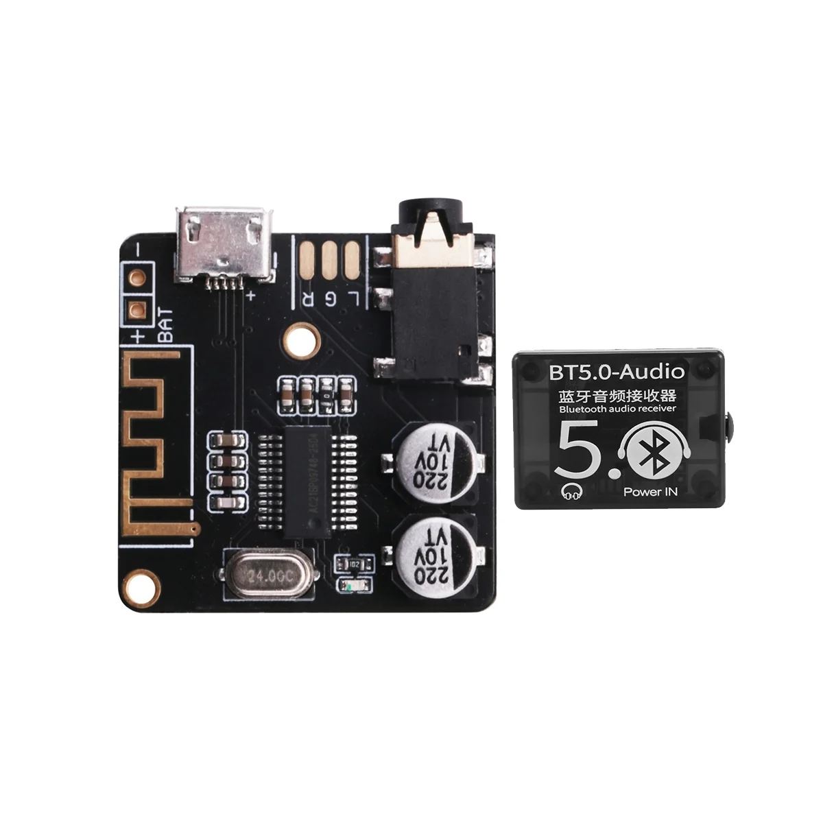 

BT5.0 Audio Module+Case MP3 Bluetooth Audio Decoder Board Lossless Car Speaker Audio Amplifier Board DIY Audio Receiver