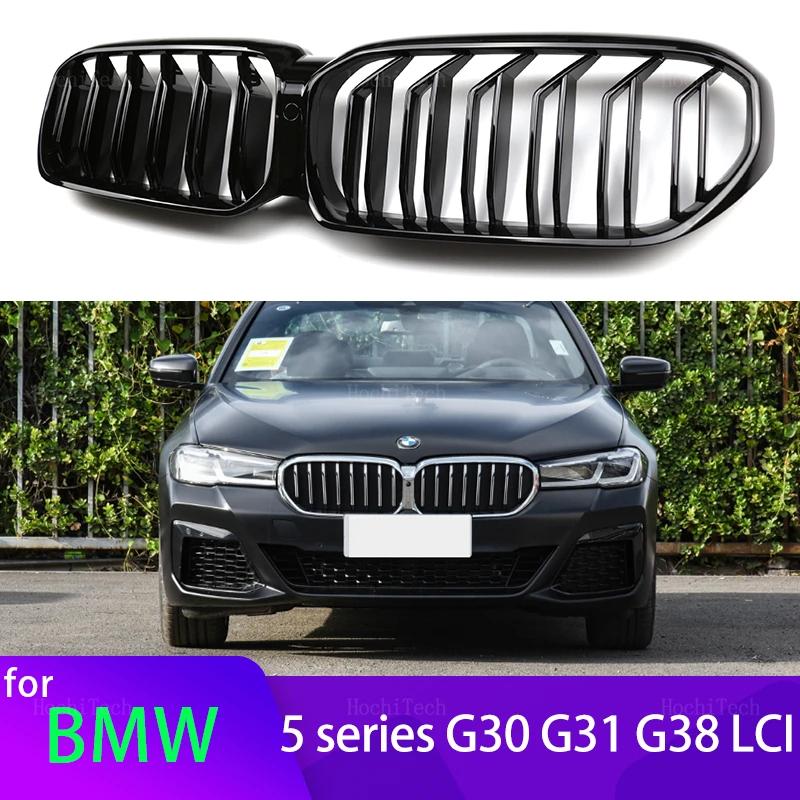 2Pcs Car Style Gloss Black Front Kidney Double Slat Grill Grille for BMW 5 Series G30 G38 G31 F90 M5 LCI 2020-2022 Accessories
2Pcs Car Style Gloss Black Front Kidney Double Slat Grill Grille for BMW 5 Series G30 G38 G31 F90 M5 LCI 2020-2022 Accessories