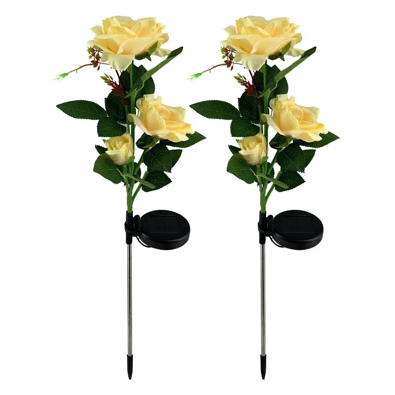 Solar Flower Lights Outdoor Waterproof Decorative Powered 3 Rose LED Lamp For Patio Pathway Courtyard Garden Lawn 
Solar Flower Lights Outdoor Waterproof Decorative Powered 3 Rose LED Lamp For Patio Pathway Courtyard Garden Lawn