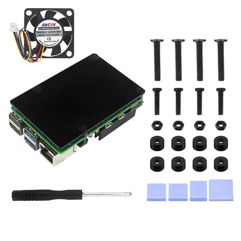 Корпус для охлаждения Raspberry Pi 5, защитный корпус из алюминиевого сплава для отвода тепла, замена корпуса с низким уровнем шума
Корпус для охлаждения Raspberry Pi 5, защитный корпус из алюминиевого сплава для отвода тепла, замена корпуса с низким уровнем шума