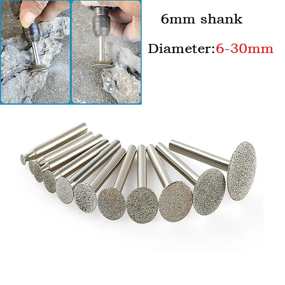 

1pc Grinding Bit 45mm 6 - 30mm For Fine Polishing Glass Jade Marble Ceramic Stone Power Tools Replacement Abrasive Rotary Tools