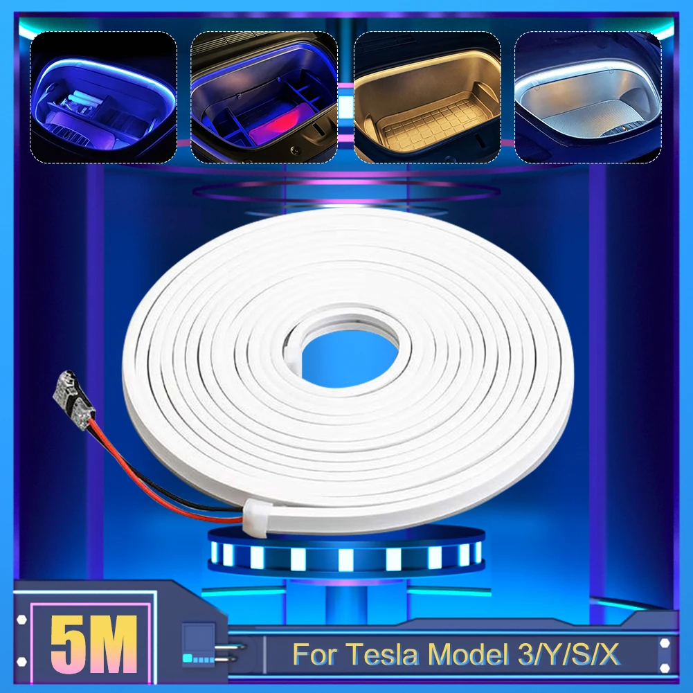Atmosphere Light Waterproof PVC Strip 5 Meters For Tesla Model 3 Y S X Flexible LED Strip Light for Cars 12V Frunk Light Strip
Atmosphere Light Waterproof PVC Strip 5 Meters For Tesla Model 3 Y S X Flexible LED Strip Light for Cars 12V Frunk Light Strip