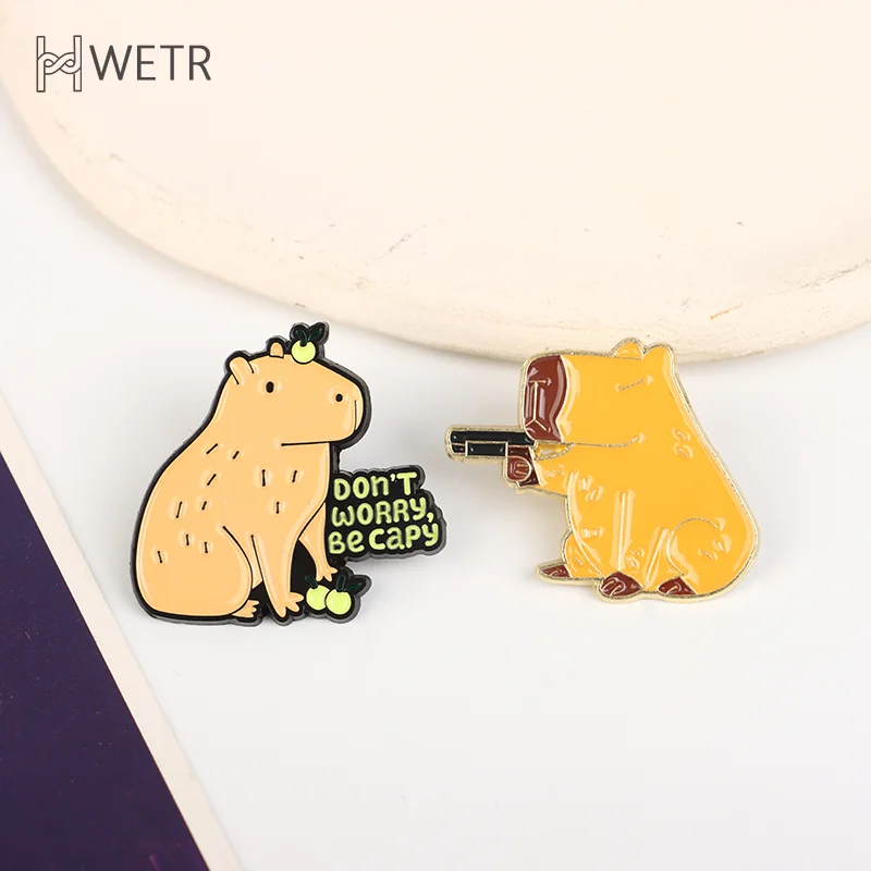 Lovely Cartoon Capybara Pin Cute Clothes Brooch Backpack Badge Kawaii Animal Lapel Pins Accessories
Lovely Cartoon Capybara Pin Cute Clothes Brooch Backpack Badge Kawaii Animal Lapel Pins Accessories