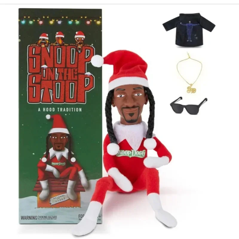 

Snoop On A Stoop Рождественский эльф кукла, 12 дюймов плюшевые игрушки, украшение на полку, включает игрушку-эльфа, футболку, ожерелье солнцезащитных очков, рождественскую фигурку