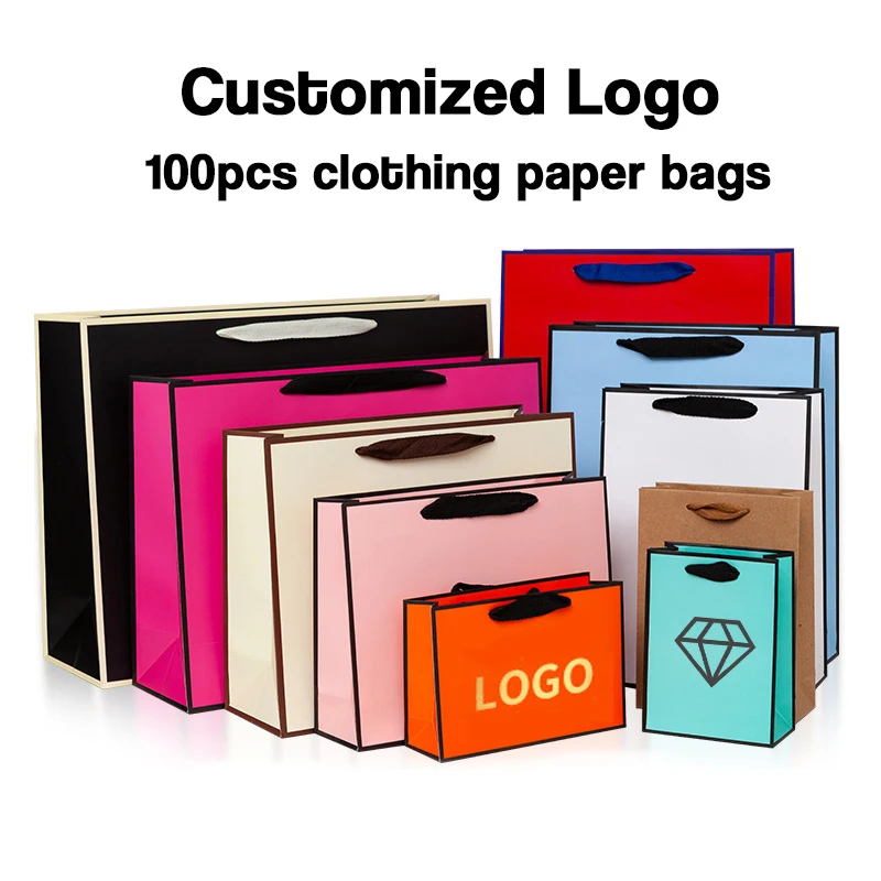 100Pcs Custom Logo Gift Paper Packing Bag Craft Packaging Personalization Business Shopping Clothes Package Wedding Gift Bagp
100Pcs Custom Logo Gift Paper Packing Bag Craft Packaging Personalization Business Shopping Clothes Package Wedding Gift Bagp