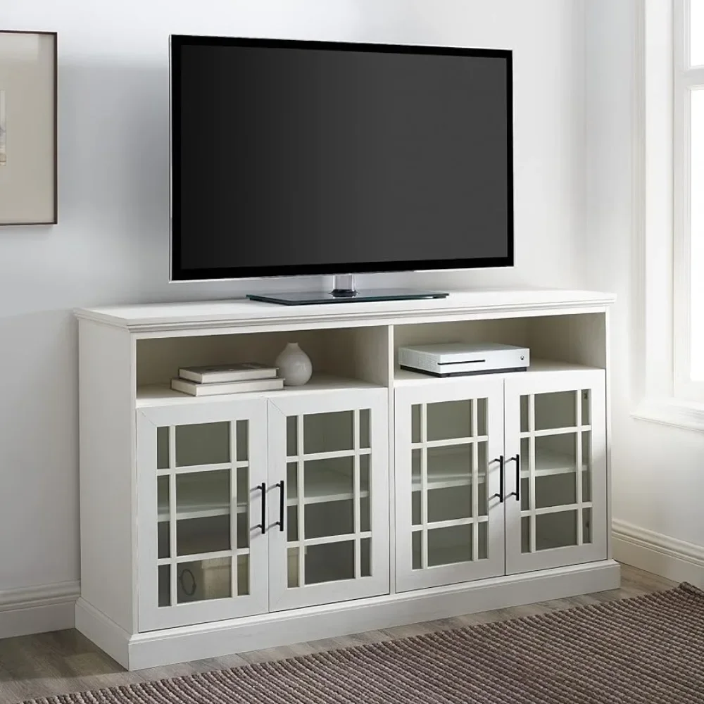 Walker Edison Emelia Classic Detailed Glass Door Tall Stand for TVs up to 65 Inches, 58 Inch, Brushed White
Walker Edison Emelia Classic Detailed Glass Door Tall Stand for TVs up to 65 Inches, 58 Inch, Brushed White