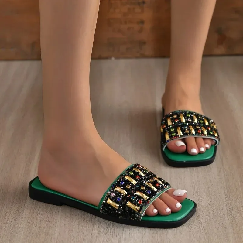 2024 Hot Sale Women's Shoes Basic Women's Slippers Hot Sale Modern Slippers Women Crystal Square Toe Low Heel Light Shoes Ladies
2024 Hot Sale Women's Shoes Basic Women's Slippers Hot Sale Modern Slippers Women Crystal Square Toe Low Heel Light Shoes Ladies