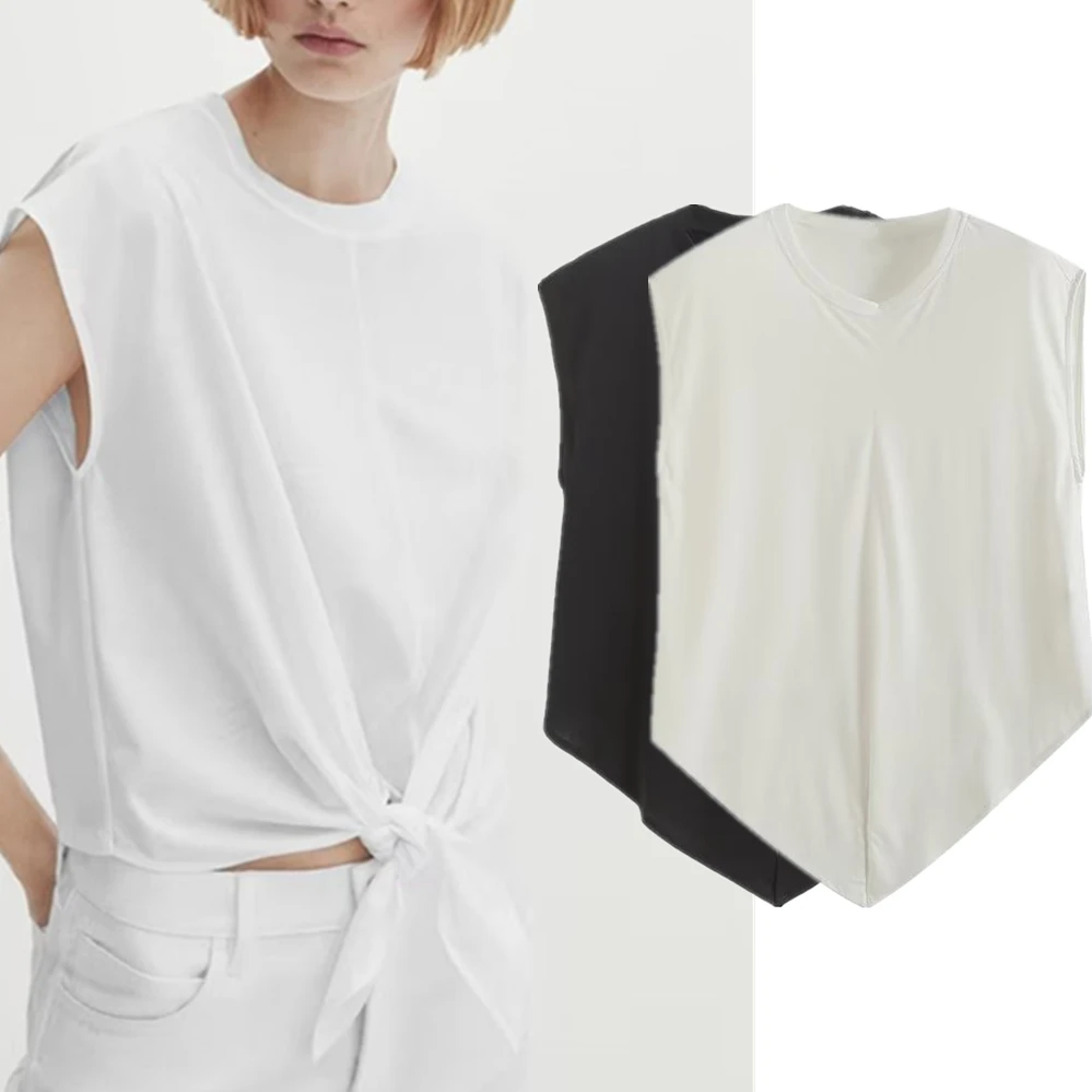 Jenny&Dave French Knot Bow Simple Round Neck Cotton Casual Tops Summer Fashion Sleeveless T-Shirt Women
Jenny&Dave French Knot Bow Simple Round Neck Cotton Casual Tops Summer Fashion Sleeveless T-Shirt Women