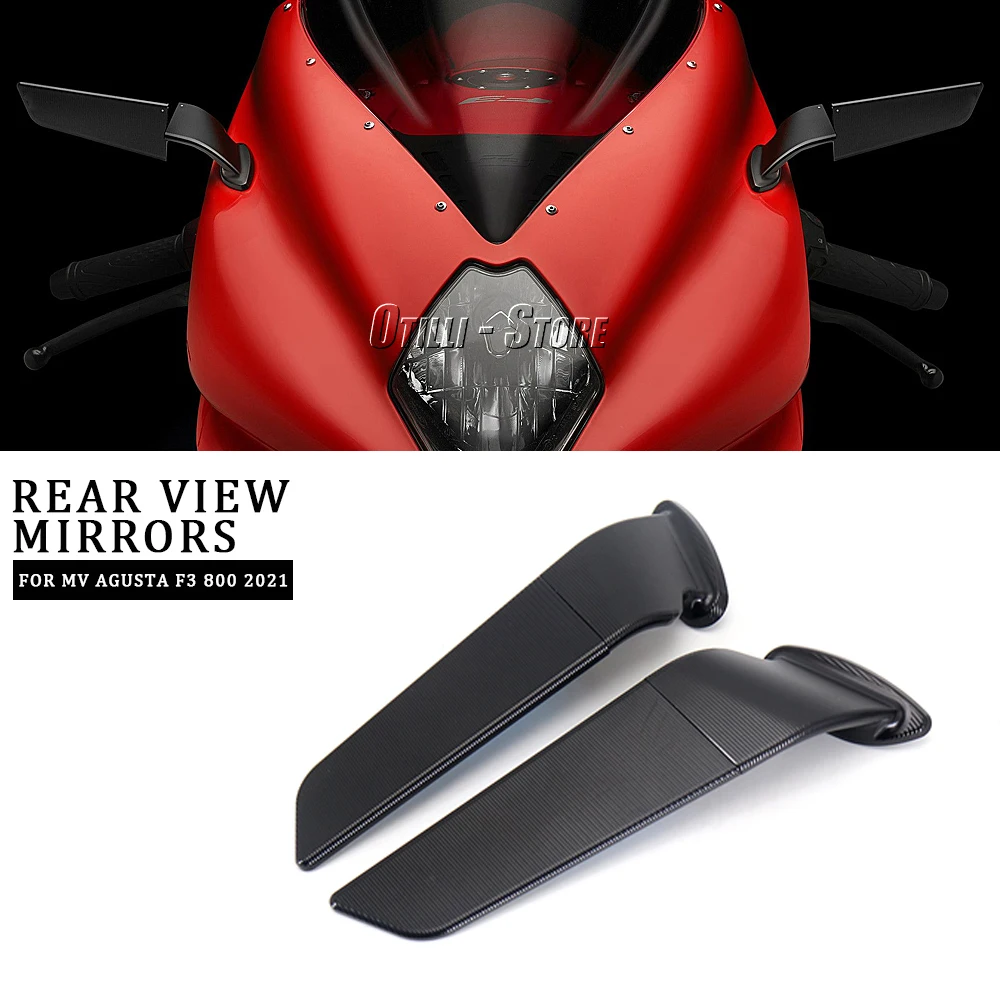 

Motorcycle Accessories Rear View Mirrors Blue Anti-glare Mirror 360° rotatable For MV Agusta F3 800 CNC Aluminum 2021 2022