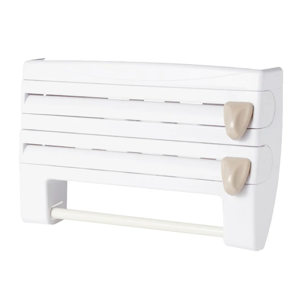 Plastic Storage Rack Shelves Cling Film Foil Holder Kitchen Dispenser Multifunction Abs Wall Organizer Paper Towels
Plastic Storage Rack Shelves Cling Film Foil Holder Kitchen Dispenser Multifunction Abs Wall Organizer Paper Towels