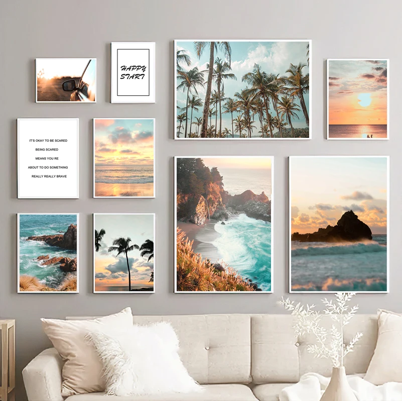 Tropical Nature Sunset Beach Seascape Palm Tree Landscape Scandinavian Canvas Painting Modern Wall Art Picture Living Room Decor
Tropical Nature Sunset Beach Seascape Palm Tree Landscape Scandinavian Canvas Painting Modern Wall Art Picture Living Room Decor