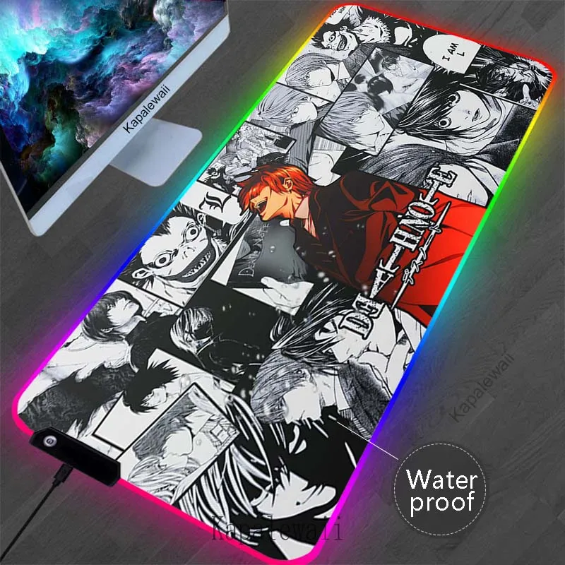 RGB Death Note Large Mouse Pad For Gamer Mausepad LED Gaming Speed Keyboard Pads Waterproof Mous Mat Office Desk Protector Mat
RGB Death Note Large Mouse Pad For Gamer Mausepad LED Gaming Speed Keyboard Pads Waterproof Mous Mat Office Desk Protector Mat