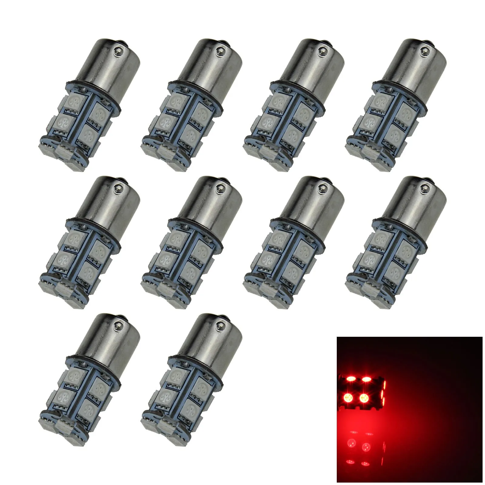 10x Красный RV 1156 дневная лампа, ходовые огни 13 излучателей 5050 SMD светодиодный 1147 63 1251
10x Красный RV 1156 дневная лампа, ходовые огни 13 излучателей 5050 SMD светодиодный 1147 63 1251