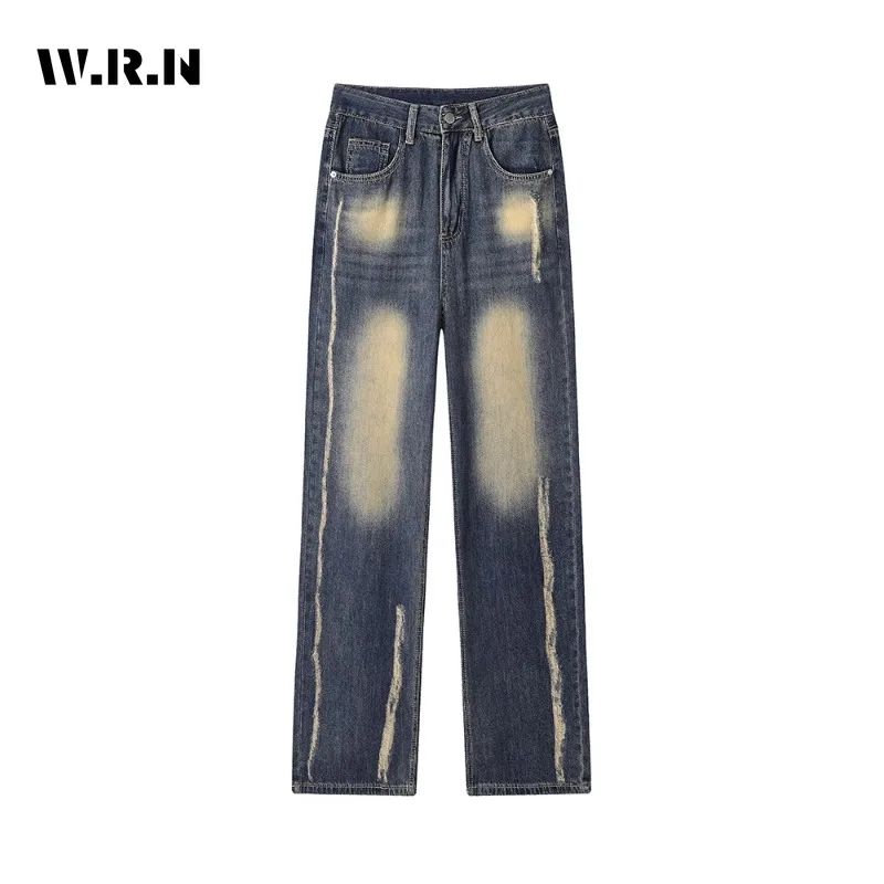2023 Autumn American Vintage High Waist Straight Jeans Pants Women's Casual Baggy Y2K Wide Leg Grunge Streetwear Denim Trouser
2023 Autumn American Vintage High Waist Straight Jeans Pants Women's Casual Baggy Y2K Wide Leg Grunge Streetwear Denim Trouser