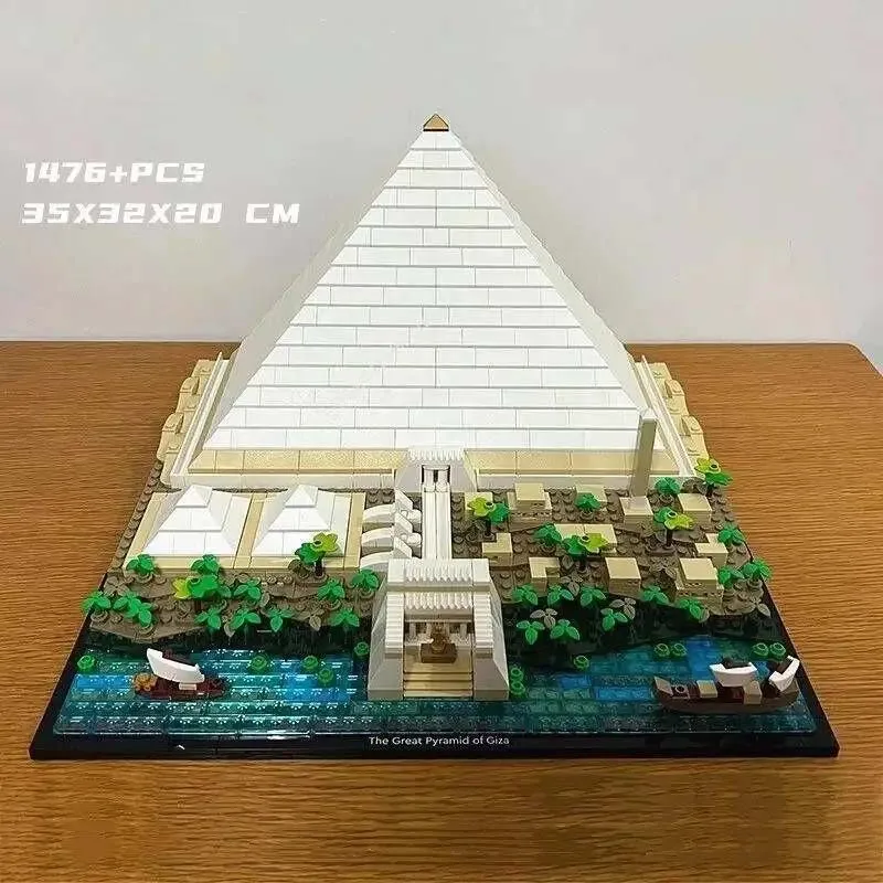 1476PCS The Great Pyramid of Giza Model Building Block Set Compatible 21058 Diy Assembled Bricks Kid Toys Brithday Gift
1476PCS The Great Pyramid of Giza Model Building Block Set Compatible 21058 Diy Assembled Bricks Kid Toys Brithday Gift