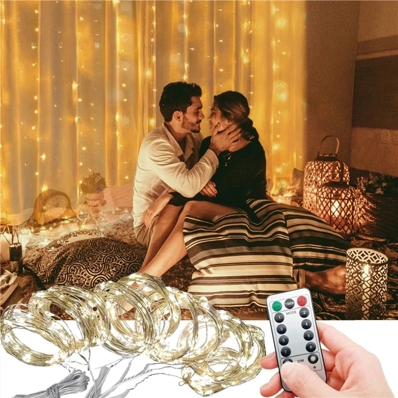 Curtain 3M Lamp LED String Lights Christmas Decoration Remote Control USB Wedding Garland Holiday For Bedroom Bulb Outdoor Fairy
Curtain 3M Lamp LED String Lights Christmas Decoration Remote Control USB Wedding Garland Holiday For Bedroom Bulb Outdoor Fairy