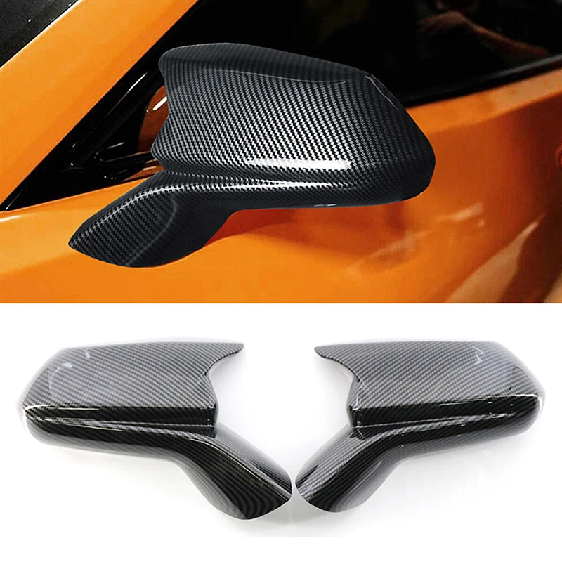 

1Pair Horn Style Car Side Rearview Mirror Cover Caps Stick-on for Chevy Camaro SS RS ZL1 LT 2016 2017 2018 2019 2020 2021 2022