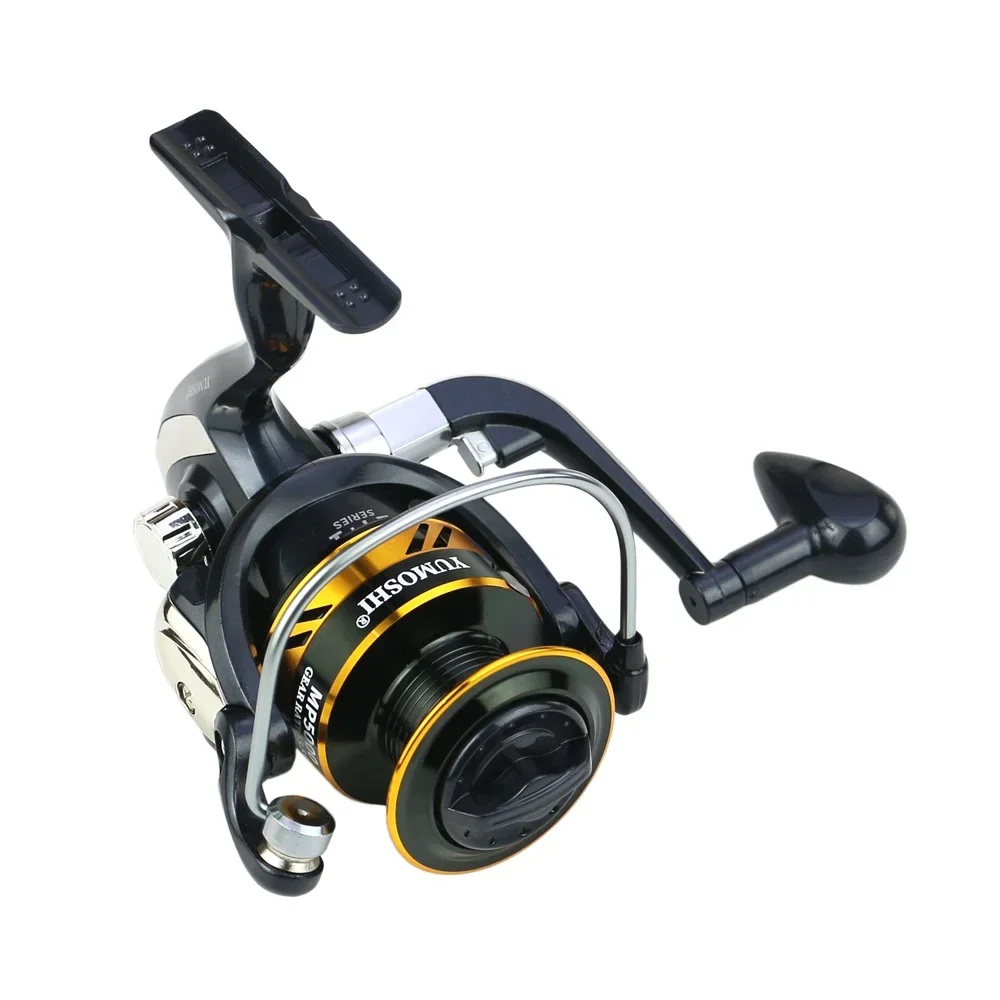 

PAZA Spinning Fishing Reel 5.5:1 Gear Ratio MP 1000-7000 Series Saltwater Freshwater Aluminum Spool Lure Carp Wheel Pesca