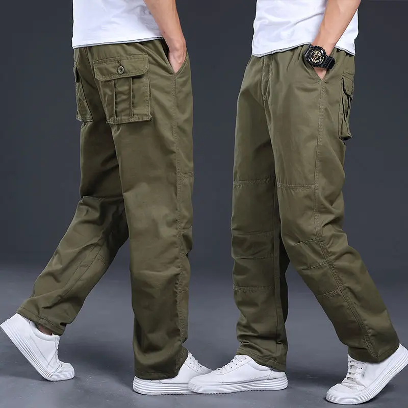 2023 Men's Spring Autumn New Long Straight Cargo Pants Male Casual Wear Work Trousers Men Streetwear Solid Color Pants H270
2023 Men's Spring Autumn New Long Straight Cargo Pants Male Casual Wear Work Trousers Men Streetwear Solid Color Pants H270