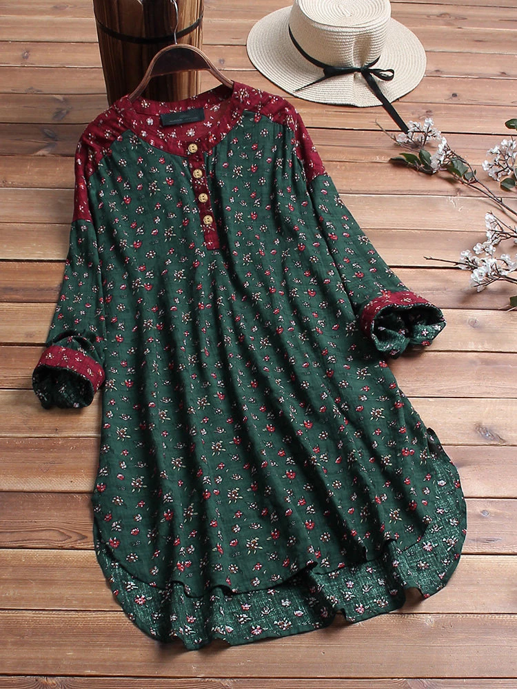 2023 Floral Shirt Women Spring Fashion Stand Collar Long Sleeve Oversized Elegant Blouse Large Size Casual Loose Long Tops
2023 Floral Shirt Women Spring Fashion Stand Collar Long Sleeve Oversized Elegant Blouse Large Size Casual Loose Long Tops