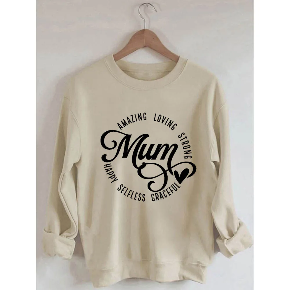 Rheaclots Amazing Loving Strong Mum Happy Selfless Graceful Printed Women's Cotton Female Cute Long Sleeves Sweatshirt
Rheaclots Amazing Loving Strong Mum Happy Selfless Graceful Printed Women's Cotton Female Cute Long Sleeves Sweatshirt