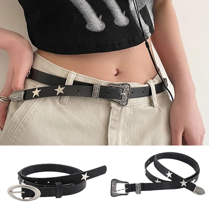 New Faux Leather Belt For Women Designer Star Alloy Buckle Waist Strap Y2K Student Female Girl Jeans Decoration Waistband
New Faux Leather Belt For Women Designer Star Alloy Buckle Waist Strap Y2K Student Female Girl Jeans Decoration Waistband