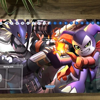 Tapete de Jogo YuGiOh OCG Salamangreat: O Companheiro Essencial para Duelos Envolventes 12 Digimon Duel Playmat Beelzemon & Impmon DTCG TCG CCG Mat Trading Card Game Mat Mouse Pad Table Gaming Play Pad Free Bag