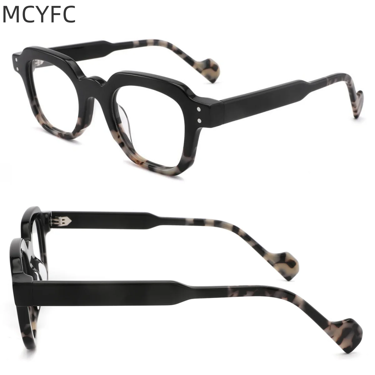 

MCYFC Split Joint Glasses Frame for Men Acetate Custome Retro Style Hand Made Eyeglasses Frames for Women Full Rime Eyewear