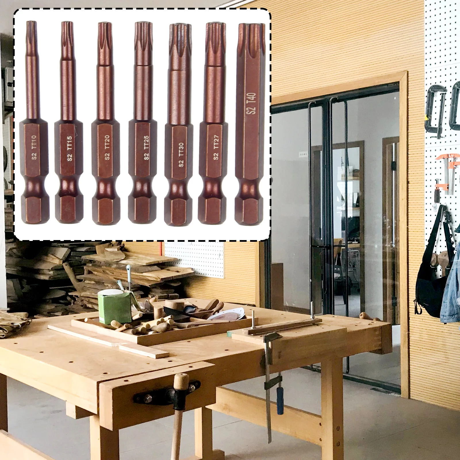 7pcs 50mm Torx Screwdriver Bits Set Magnetic With Hole Hex Shank For Drill Alloy Steel Bronze Accessories For Vehicles
7pcs 50mm Torx Screwdriver Bits Set Magnetic With Hole Hex Shank For Drill Alloy Steel Bronze Accessories For Vehicles