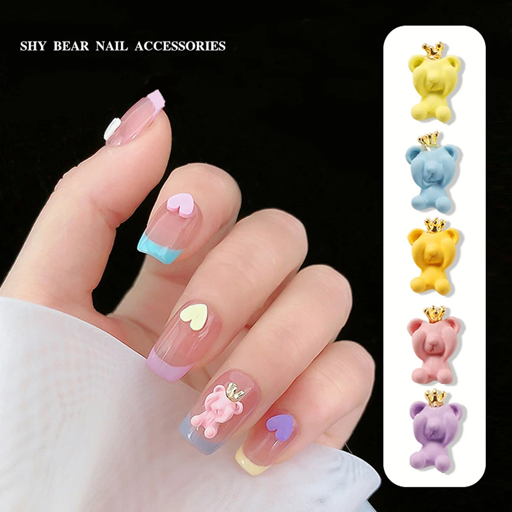 5pcs Alloy Crown Bear Nail Decoration 3D Frosted Candy Color Shy Bear Nail Jewelry Decoration DIY Kawaii Nail Accessories
5pcs Alloy Crown Bear Nail Decoration 3D Frosted Candy Color Shy Bear Nail Jewelry Decoration DIY Kawaii Nail Accessories
