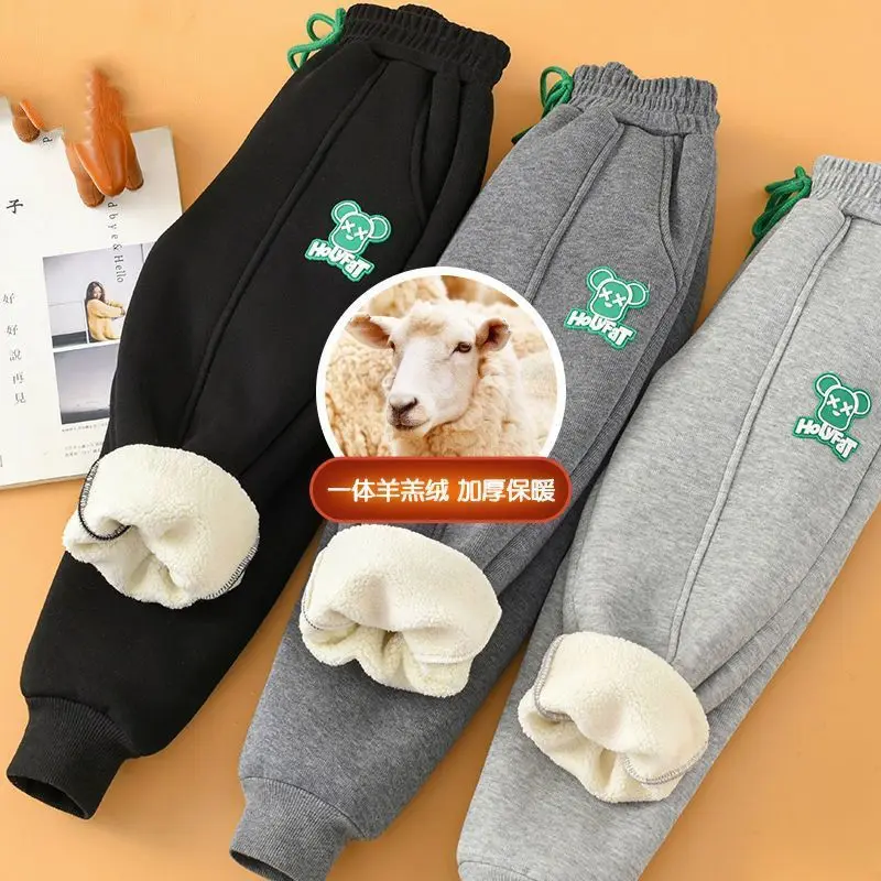 Cashmere pants with thickened wool lining, medium to large children's sports pants, girls' cotton pants for warmth
Cashmere pants with thickened wool lining, medium to large children's sports pants, girls' cotton pants for warmth