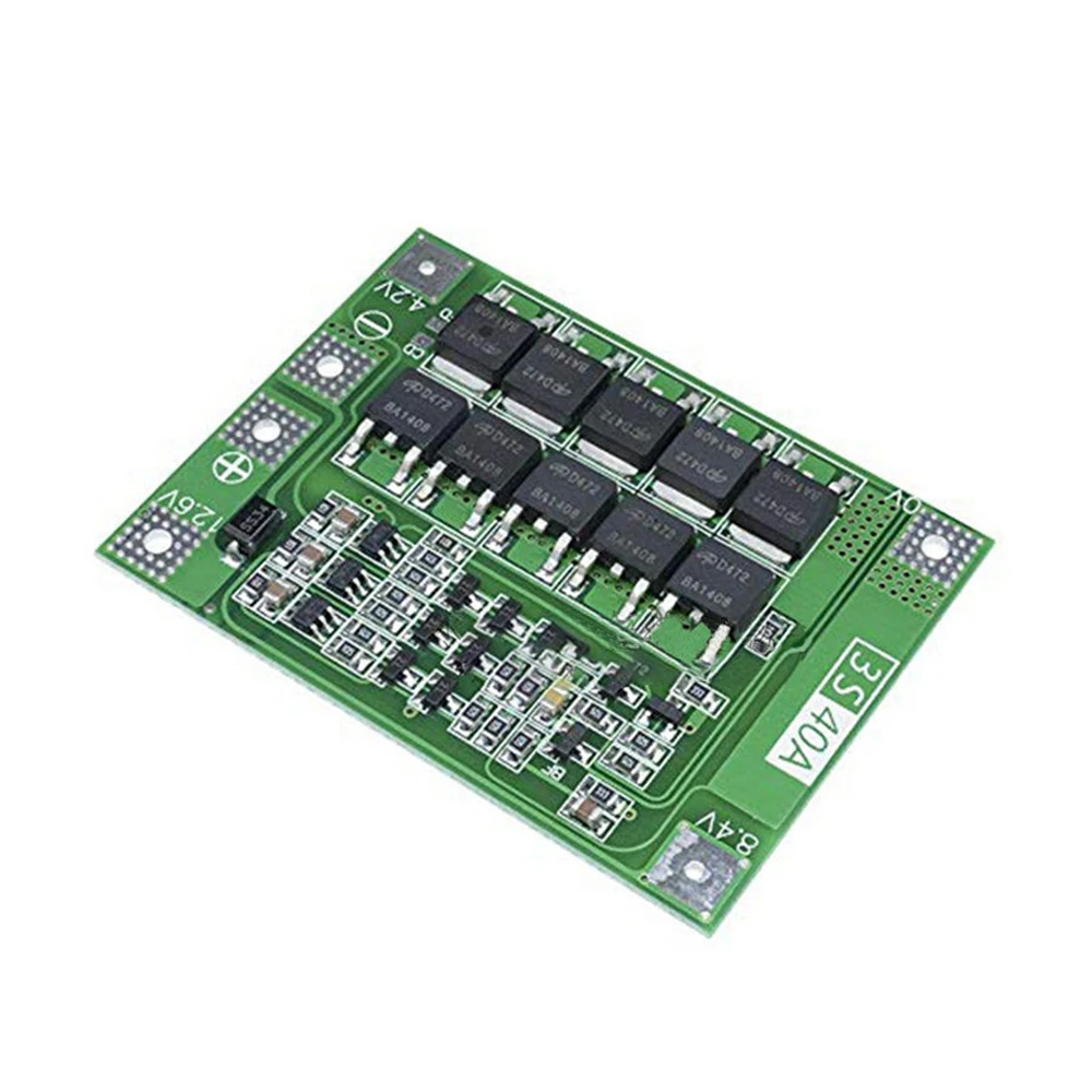 3S 40A BMS 12.6V 18650 Lithium Battery Protection Board with balanced Version for drill 40A current
3S 40A BMS 12.6V 18650 Lithium Battery Protection Board with balanced Version for drill 40A current