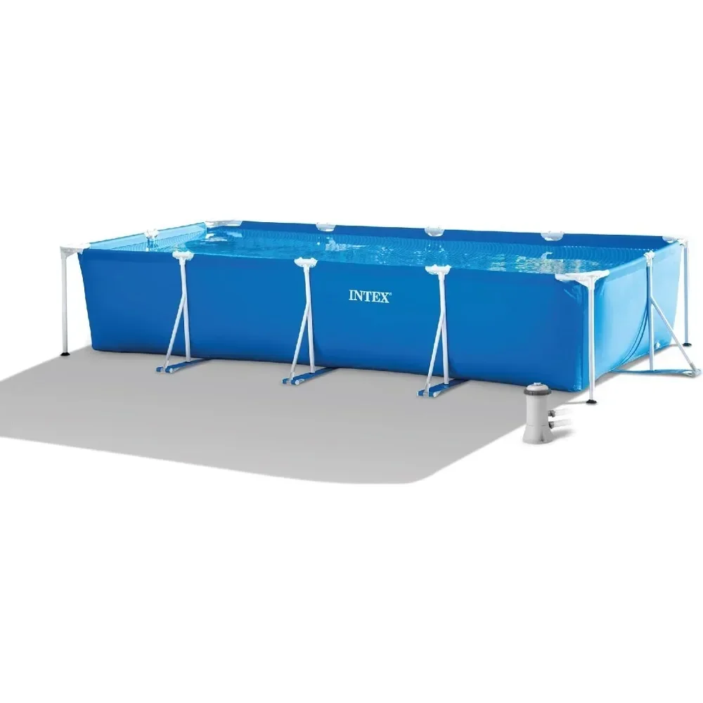 14ft x 33in Puncture Resistant Rectangular Frame Above Ground Backyard Outdoor Swimming Pool with 530 Gallon FilterFree shipping
14ft x 33in Puncture Resistant Rectangular Frame Above Ground Backyard Outdoor Swimming Pool with 530 Gallon FilterFree shipping