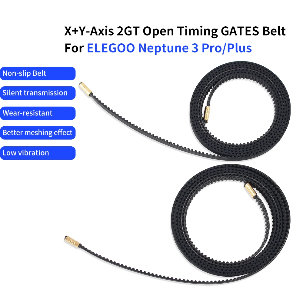 for Neptune 3 Pro/Plus Belts Open Timing GATES Belt Width 6mm Rubber X-axis Y-axis 2GT for ELEGOO Neptune 3D Printer Accessories
for Neptune 3 Pro/Plus Belts Open Timing GATES Belt Width 6mm Rubber X-axis Y-axis 2GT for ELEGOO Neptune 3D Printer Accessories