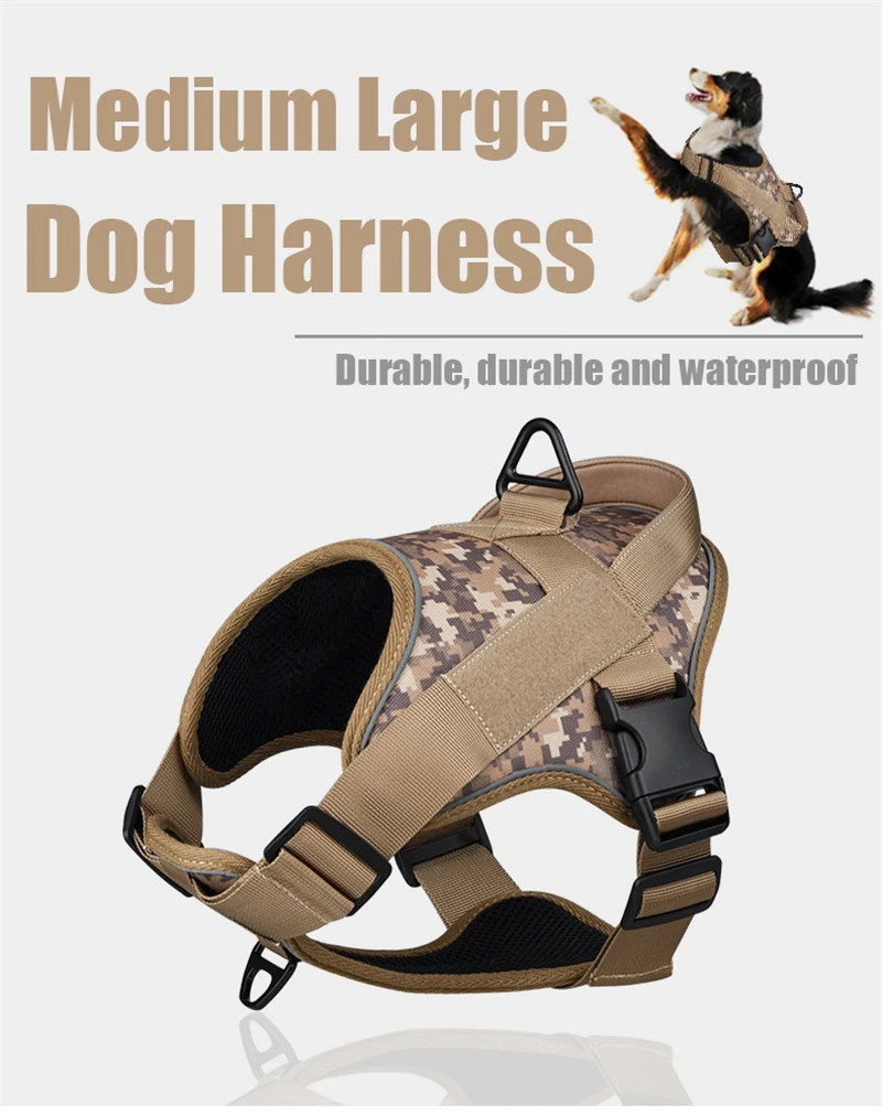 Vest For Dog Training - Reflective, Breathable, and Adjustable NO-PULL Dog Harness for Outdoor Walking and Training