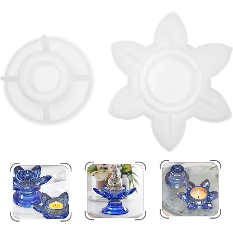 DIY Crystal Drop Glue Lotus Candle Holder Aromatherapy Candle Epoxy Resin Silicone Mold
DIY Crystal Drop Glue Lotus Candle Holder Aromatherapy Candle Epoxy Resin Silicone Mold