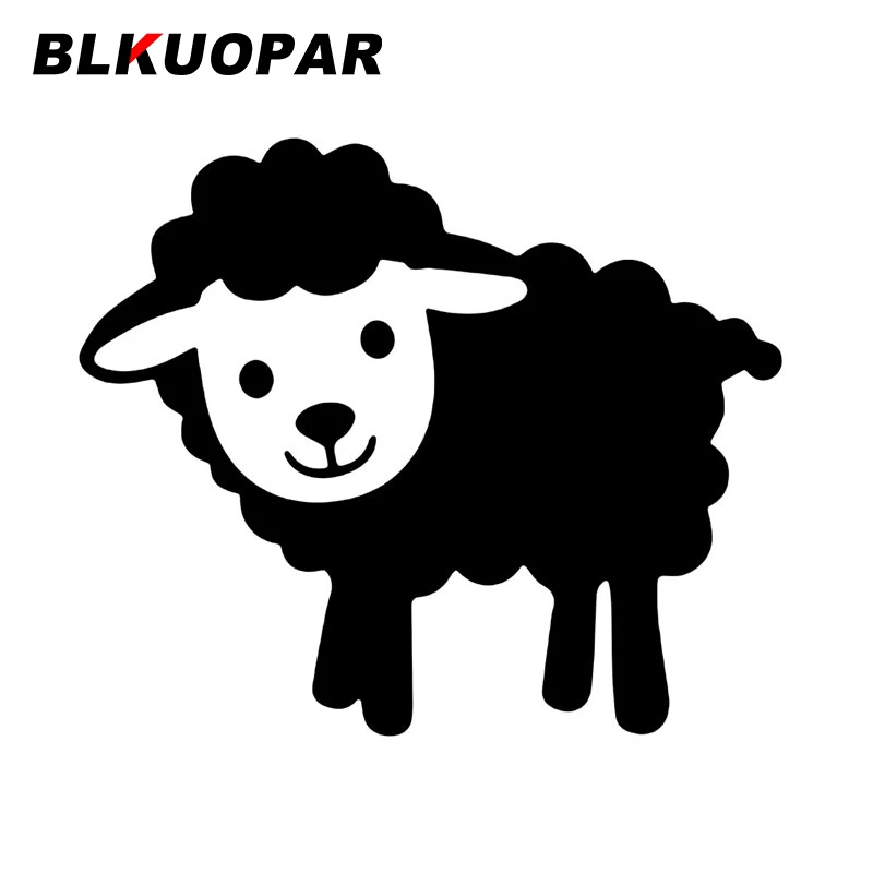 

Милые автомобильные наклейки BLKUOPAR с маленькими овечьими животными, Солнцезащитная креативная наклейка, персональная виниловая пленка на лобовое стекло для ноутбука